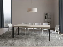 Mesa extensible 90x120/224 cm Everyday Premium cachemira patas antracita