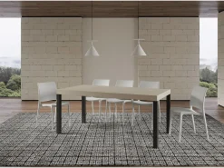 Mesa extensible 90x180/284 cm Everyday Premium cachemira patas antracita