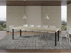Mesa extensible 90x180/284 cm Everyday Premium cachemira patas antracita