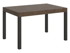 Mesa extensible 130/390x90 cm Everyday nogal patas antracita