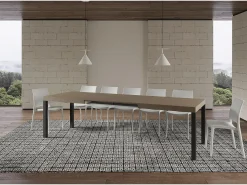 Mesa extensible 180/284x90 cm Everyday gris paloma patas antracita