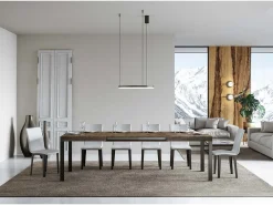 Mesa extensible 120/224x90 cm Everyday nogal patas antracita
