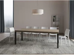 Mesa extensible 90x140/244 cm Everyday Premium gris paloma patas antracita