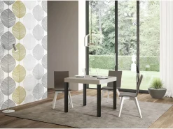 Mesa extensible 90x90/246 cm Everyday Premium cachemira patas antracita