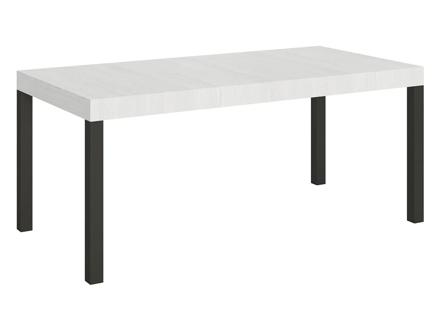Mesa extensible 200/304x90 cm Everyday fresno blanco patas antracita