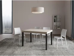 Mesa extensible 90x140/244 cm Everyday Premium cachemira patas antracita