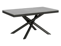 Mesa extensible 90x160/264 cm Famas Evolution Cemento estructura Antracita
