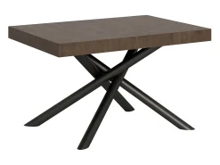 Mesa extensible 90x120/224 cm Famas Nogal estructura Antracita