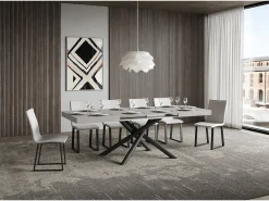 Mesa extensible 90x140/400 cm Famas Cachemira estructura Antracita