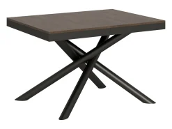 Mesa extensible 90x120/224 cm Famas Evolution Nogal estructura Antracita