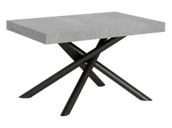 Mesa extensible 90x140/244 cm Famas Cemento estructura Antracita