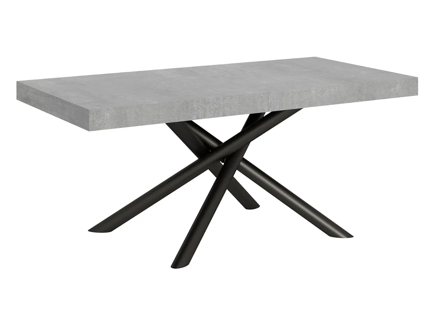 Mesa extensible 90x200/304 cm Famas Cemento estructura Antracita