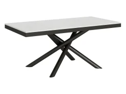 Mesa extensible 90x180/284 cm Famas Evolution Fresno Blanco estructura Antracita