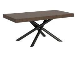 Mesa extensible 90x180/284 cm Famas Nogal estructura Antracita