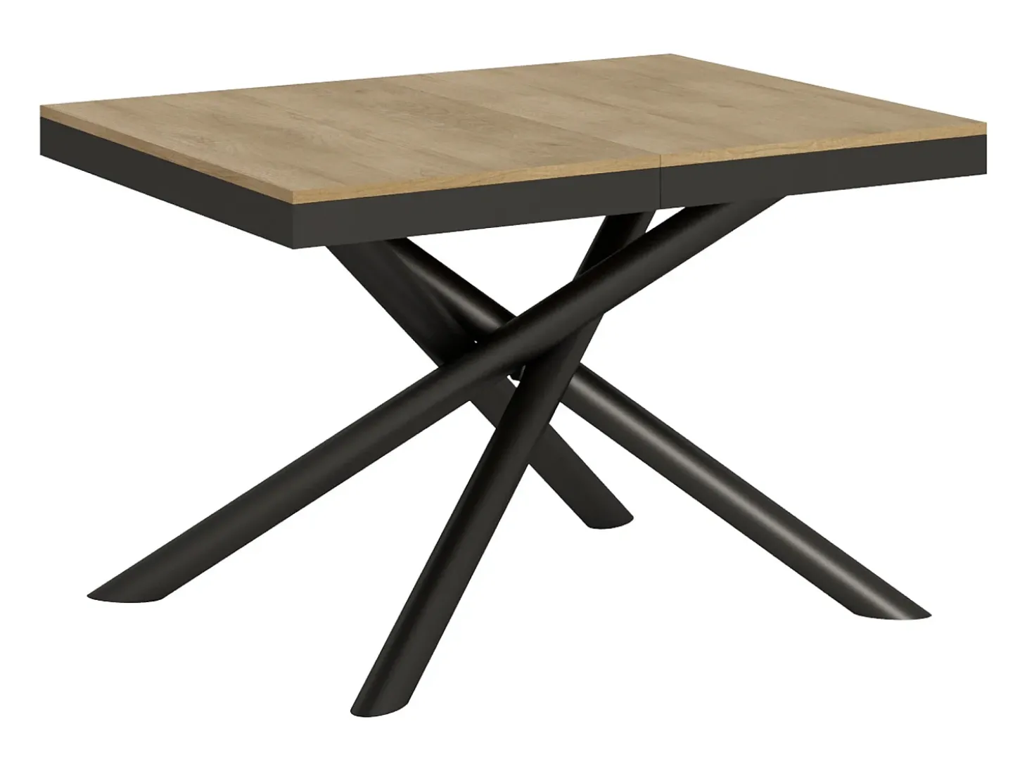 Mesa extensible 90x120/224 cm Famas Evolution Roble Natural estructura Antracita