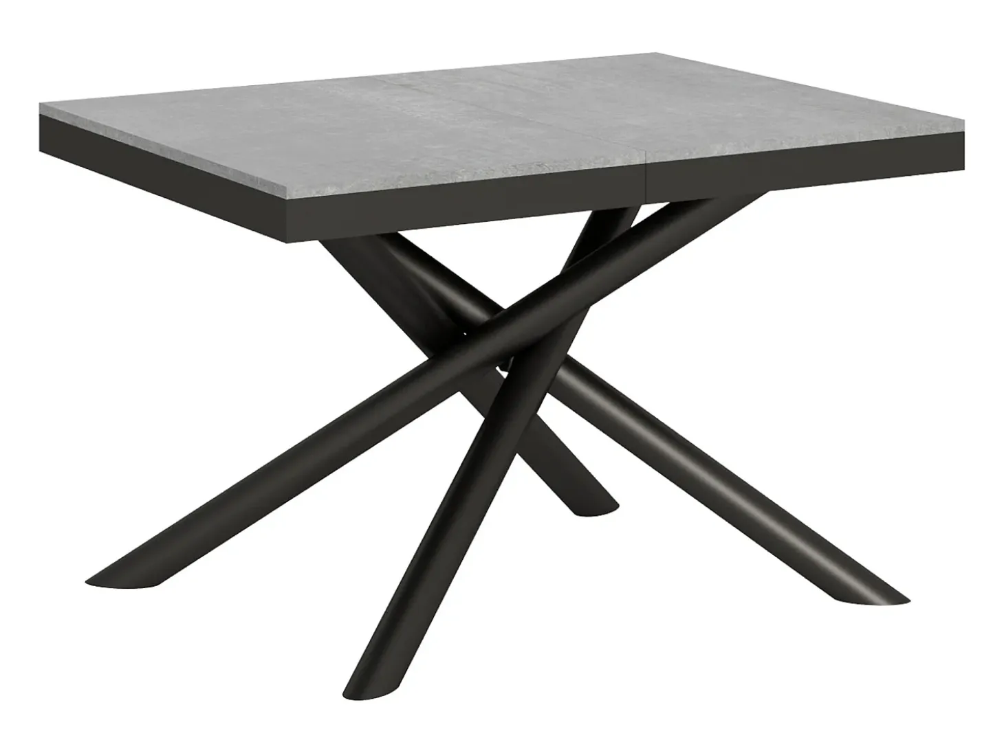 Mesa extensible 90x120/224 cm Famas Evolution Cemento estructura Antracita