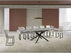 Mesa extensible 90x200/304 cm Famas Cachemira estructura Antracita