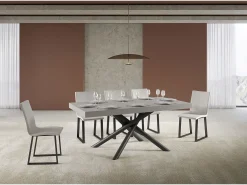 Mesa extensible 90x160/264 cm Famas Cachemira estructura Antracita