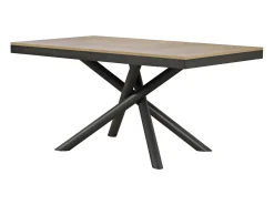 Mesa extensible 90x160/264 cm Famas Evolution Roble Natural estructura Antracita