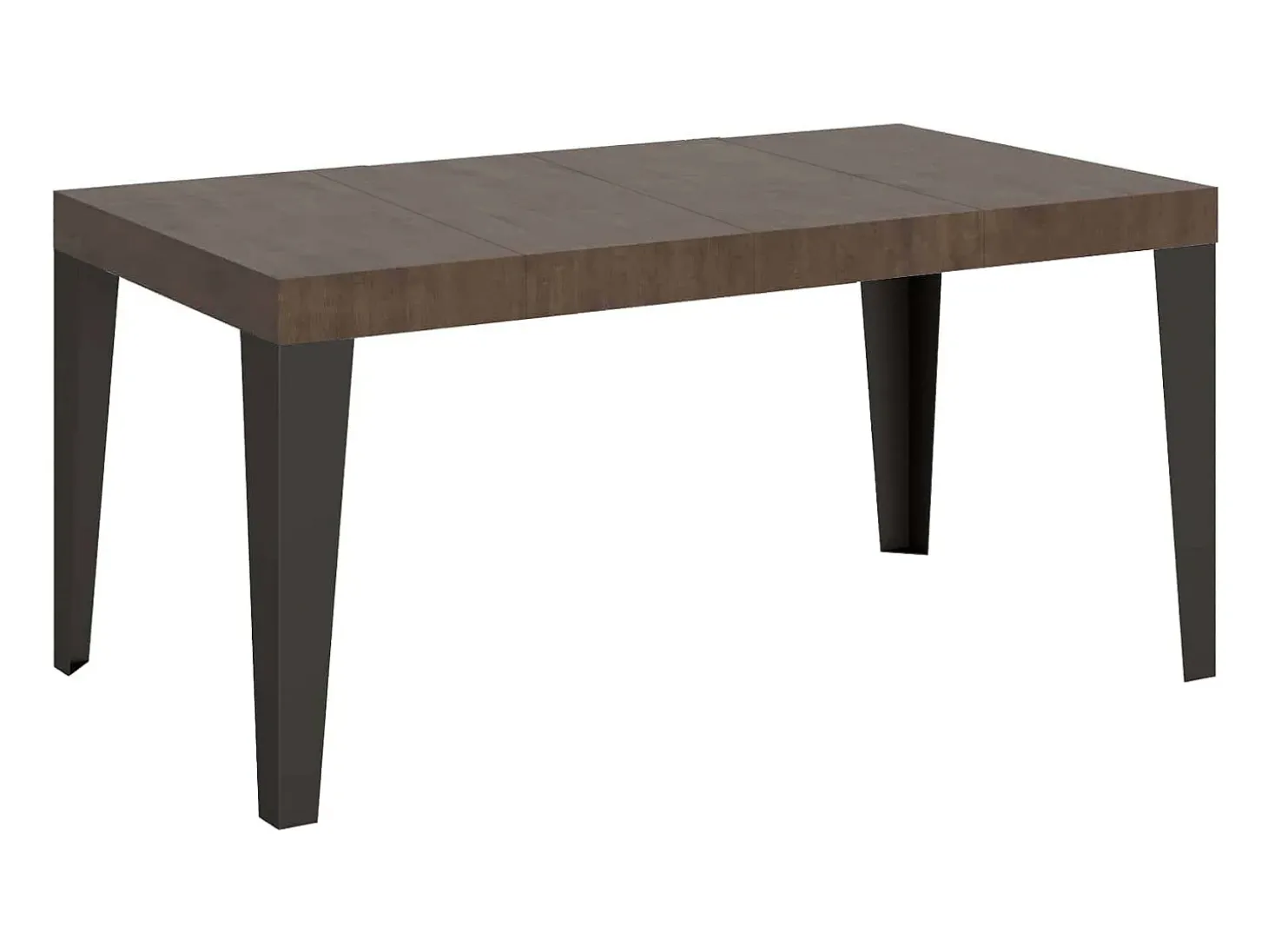 Mesa extensible 140/244x90 cm Flame Premium nogal patas antracita