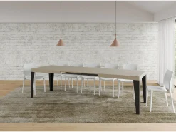 Mesa extensible 200/460x90 cm Flame cachemira patas antracita