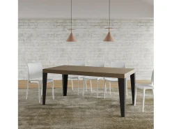 Mesa extensible 90x200/460 cm Flame Premium gris paloma patas antracita