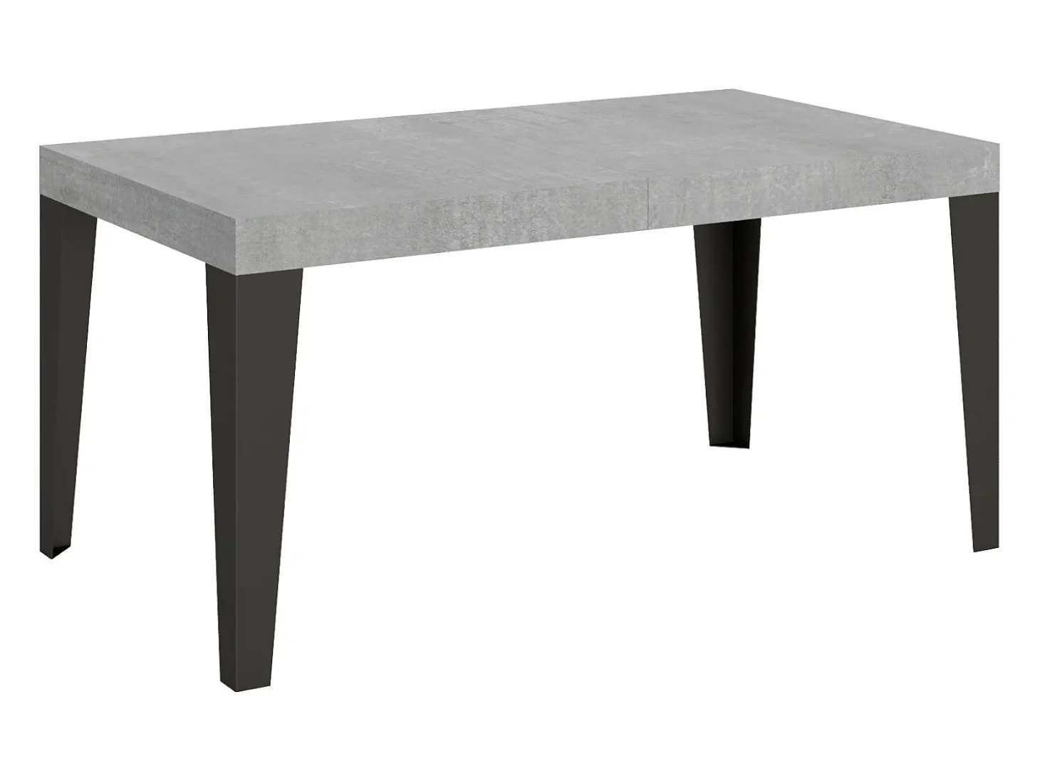 Mesa extensible 160/420x90 cm Flame cemento patas antracita