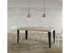 Mesa extensible 180/284x90 cm Flame cachemira patas antracita