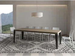 Mesa extensible 90x160/264 cm Flame Premium Cachemira patas antracita