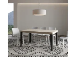 Mesa extensible 90x160/264 cm Flame Premium Cachemira patas antracita