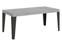 Mesa extensible 200/460x90 cm Flame cemento patas antracita