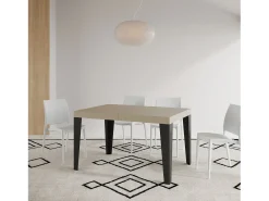 Mesa extensible 120/204x80 cm Flame cachemira patas antracita