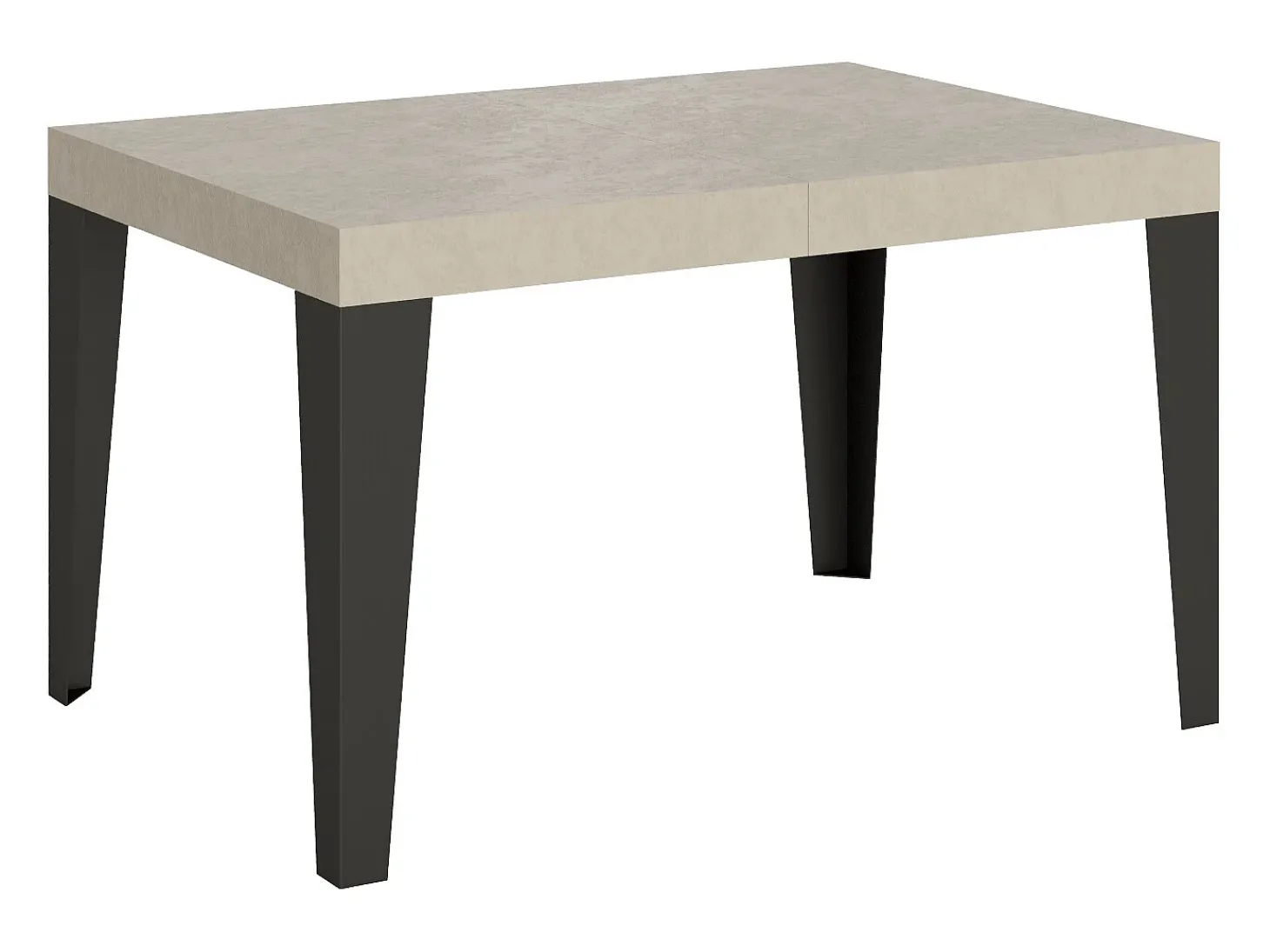 Mesa extensible 120/204x80 cm Flame cachemira patas antracita