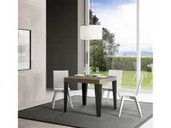Mesa extensible 90/246x90 cm Flame gris paloma patas antracita