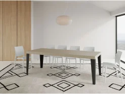 Mesa extensible 90x140/400 cm Flame Premium Cachemira patas antracita