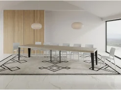 Mesa extensible 90x140/400 cm Flame Premium Cachemira patas antracita