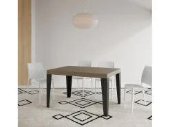 Mesa extensible 120/224x90 cm Flame gris paloma patas antracita