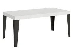 Mesa extensible 200/460x90 cm Flame fresno blanco patas antracita