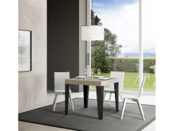 Mesa extensible 90/246x90 cm Flame cachemira patas antracita
