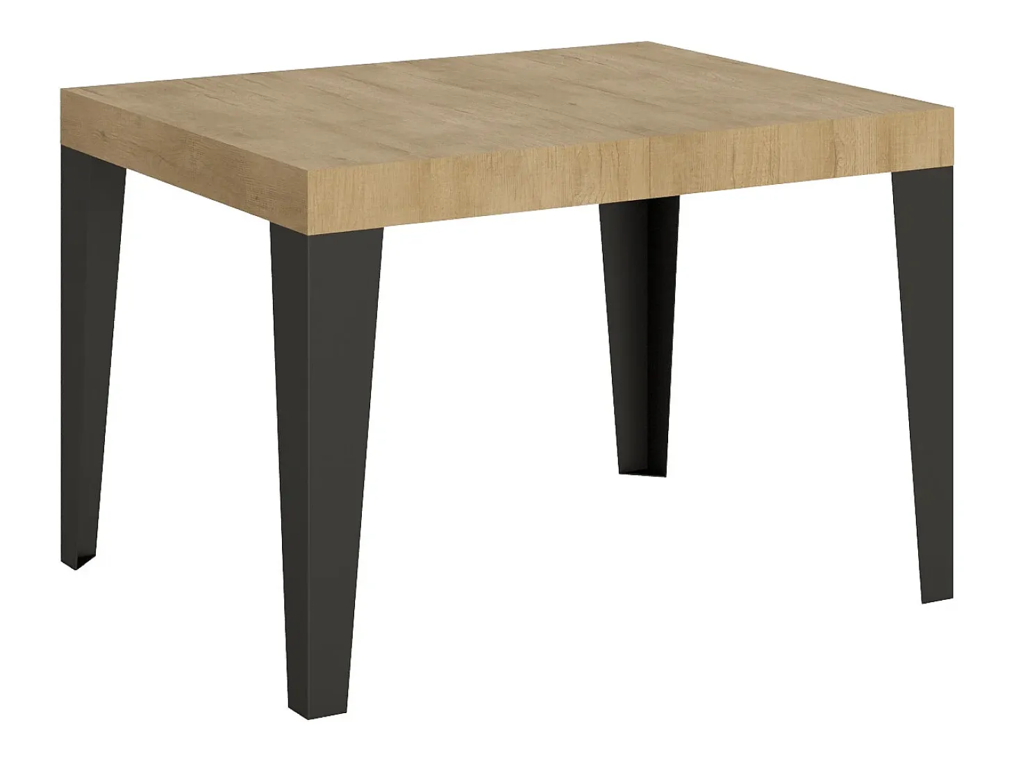 Mesa extensible 110/194x70 cm Flame roble natural patas antracita