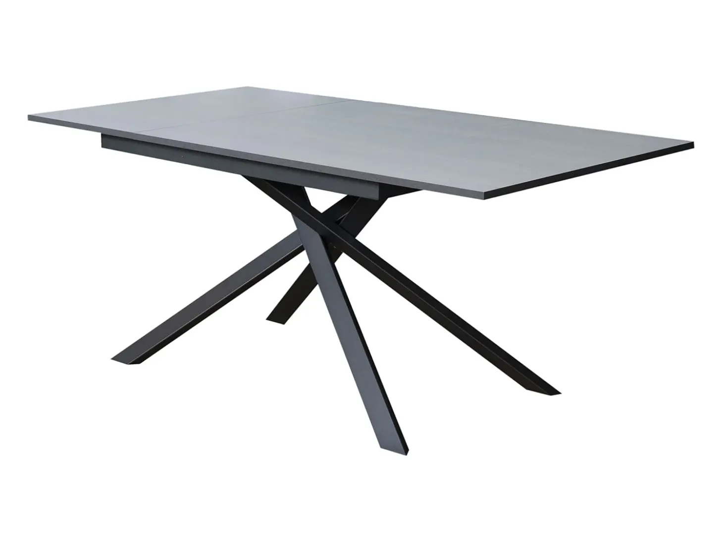 Mesa extensible 90x160/220 cm Ganty Cemento - Canto antracita Estructura antracita