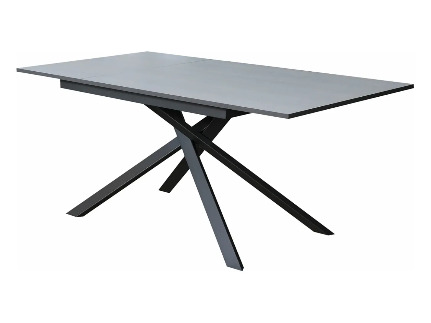 Mesa extensible 90x120/180 cm Ganty Cemento - canto del mismo color que la estructura Antracita