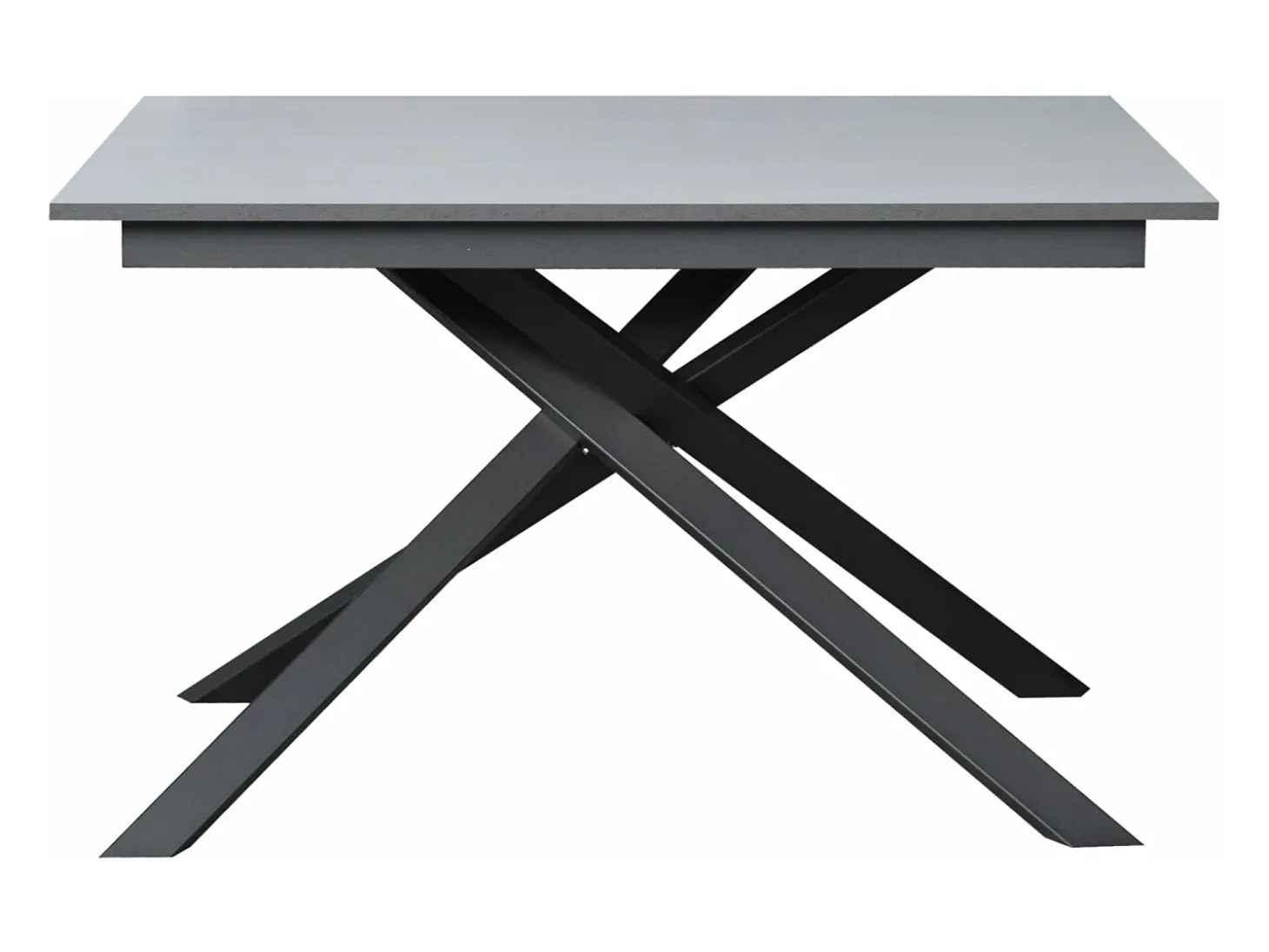 Mesa extensible 90x120/180 cm Ganty Cemento - canto del mismo color que la estructura Antracita