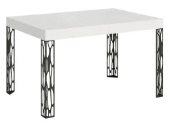 Mesa extensible 90x120/224 cm Ghibli Fresno Blanco estructura Antracita