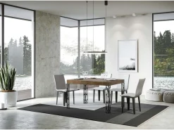 Mesa extensible 80x140/224 cm Ghibli Nogal estructura Antracita
