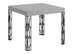 Mesa extensible 90x90/246 cm Ghibli Cemento estructura Antracita