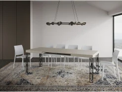 Mesa extensible 80x140/224 cm Ghibli Cachemira estructura Antracita