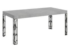 Mesa extensible 90x180/284 cm Ghibli Cemento estructura Antracita