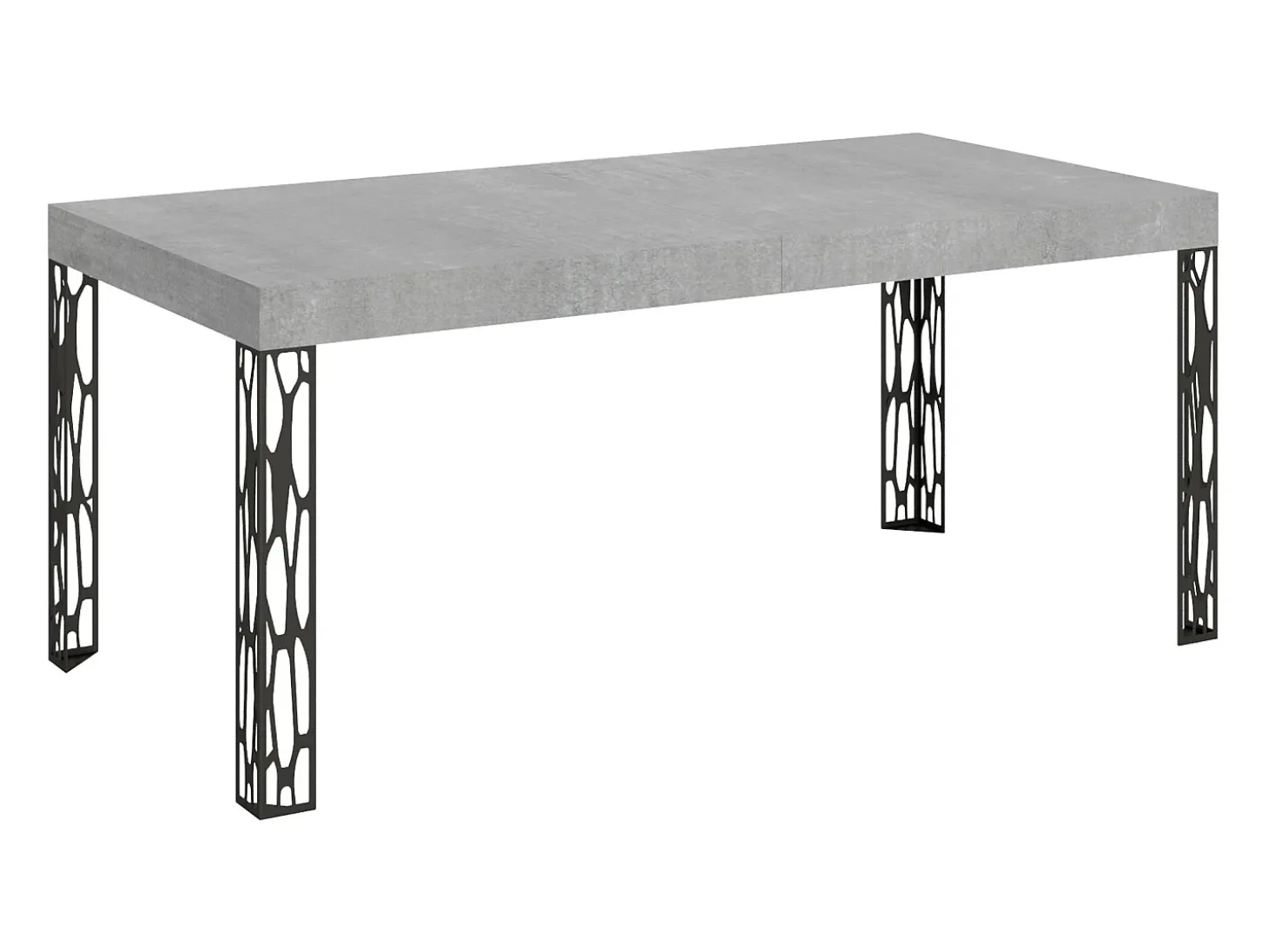 Mesa extensible 90x180/284 cm Ghibli Cemento estructura Antracita
