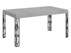 Mesa extensible 80x160/244 cm Ghibli Cemento estructura Antracita